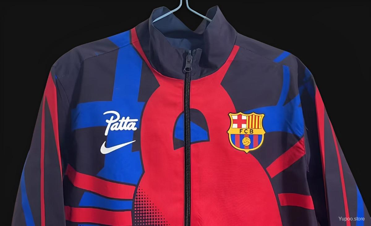 BARCELONA PATTA SPECIAL EDITION PRE-MATCH REVERSIBLE ZIPPER JACKET 23/24