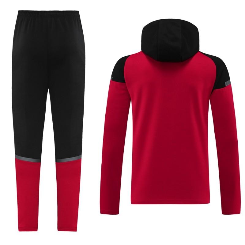 24/25 AC Milan Red/Black Hoodie Tracksuit