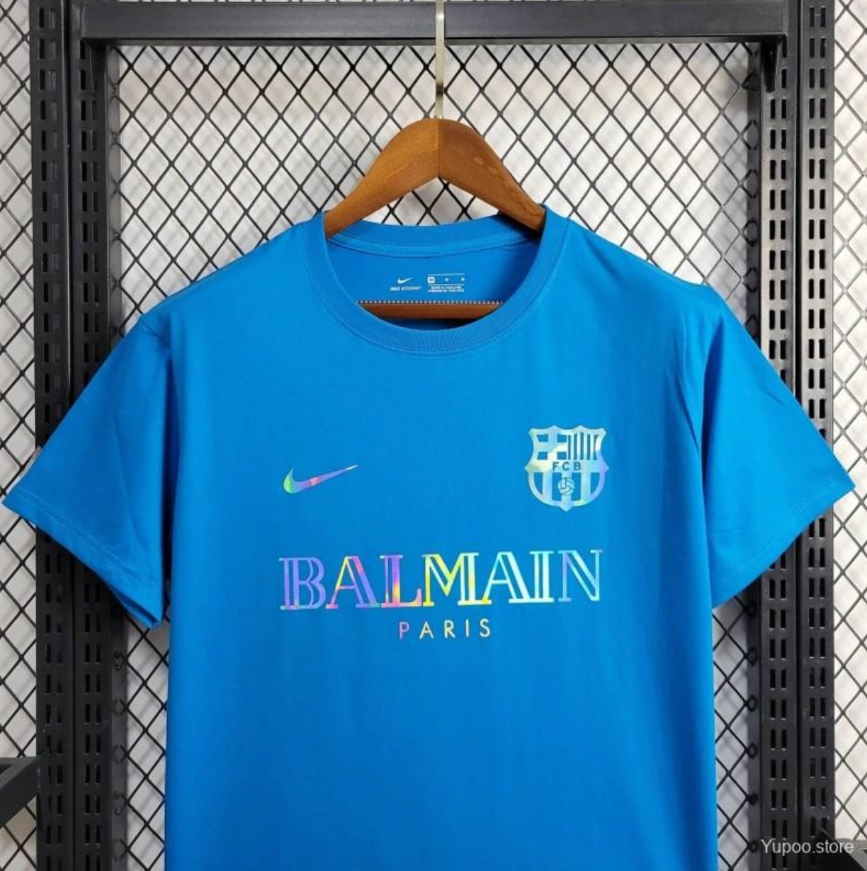 BARCELONA X BALMAIN BLUE TRAINING JERSEY 24/25