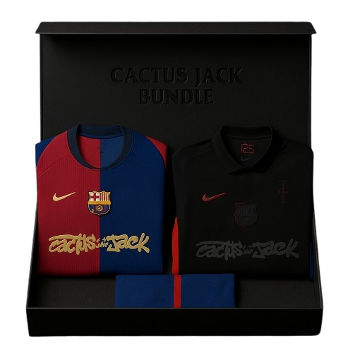 FC BARCELONA 2024/25 MATCH HOME AND AWAY X CACTUS JACK JERSEYS